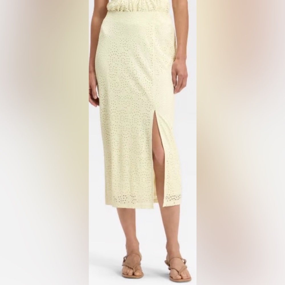 a new day Women's Cream Midi Skirt